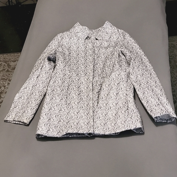 Blue and White Lined Coat - Picture 2 of 8